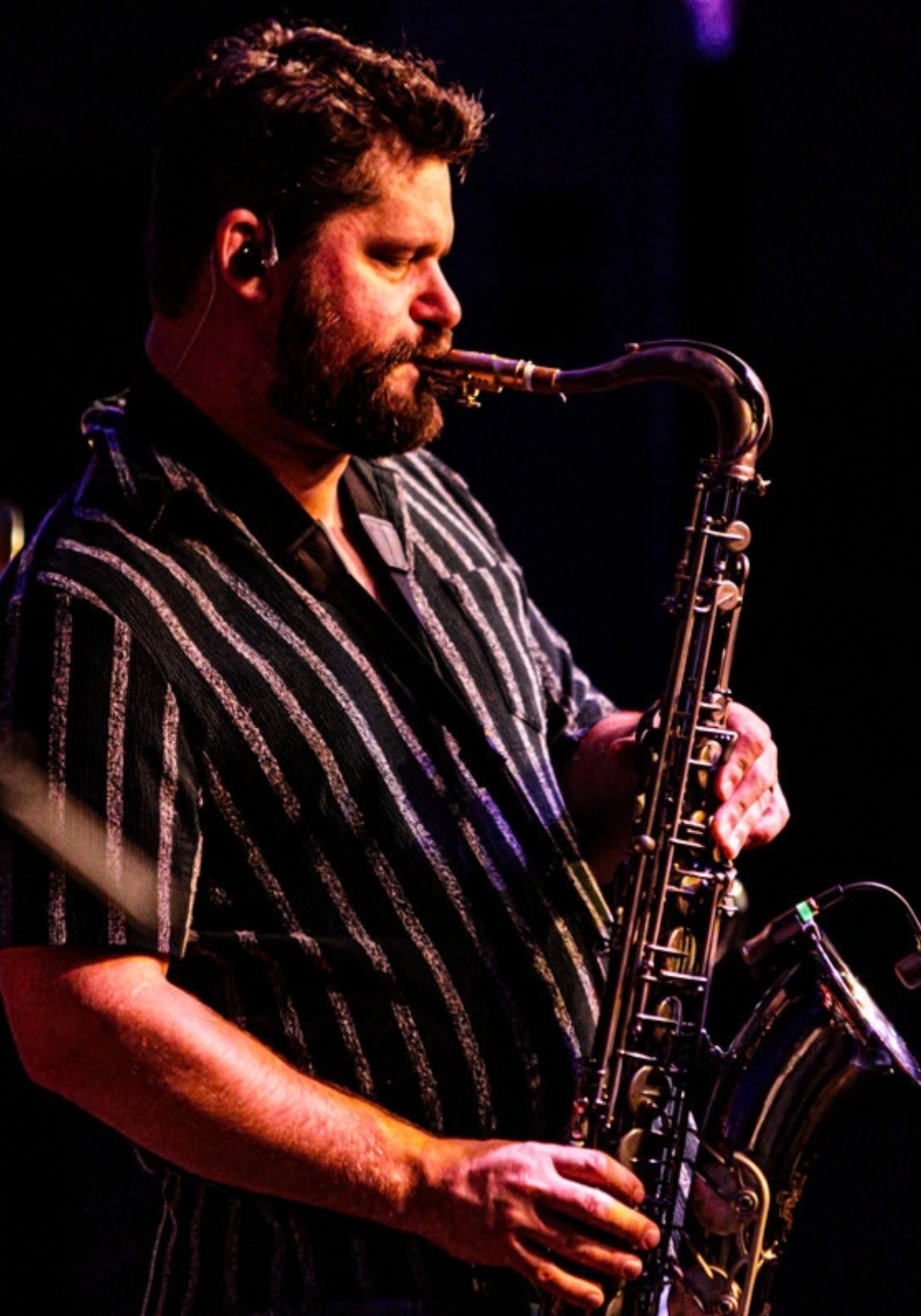 Doug Norton performing on saxophone